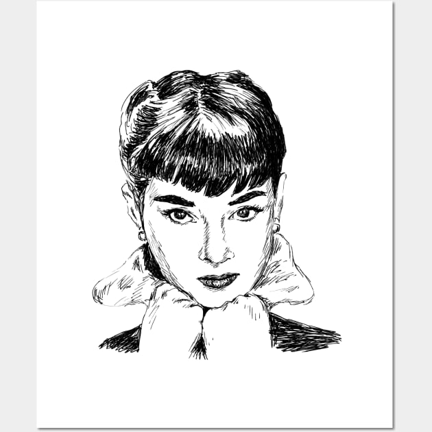 Audrey Hepburn Print Wall Art by rachelsfinelines